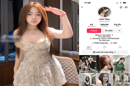 Sex Linh Tây hot girl tiktoker quyến rũ